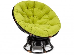 Кресло-качалка Papasan w 23/01 B с подушкой Antique brown, флок Олива в Дегтярске - degtyarsk.магазин96.com | фото