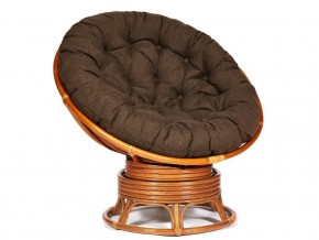 Кресло-качалка Papasan w 23/01 B с подушкой Cognac, ткань Коричневый в Дегтярске - degtyarsk.магазин96.com | фото