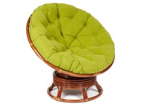 Кресло-качалка Papasan w 23/01 B с подушкой Pecan, флок Олива в Дегтярске - degtyarsk.магазин96.com | фото