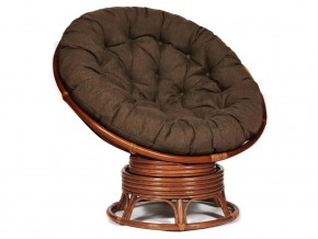 Кресло-качалка Papasan w 23/01 B с подушкой Pecan, ткань Коричневый в Дегтярске - degtyarsk.магазин96.com | фото