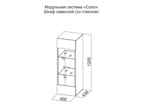 Шкаф навесной (со стеклом) в Дегтярске - degtyarsk.магазин96.com | фото