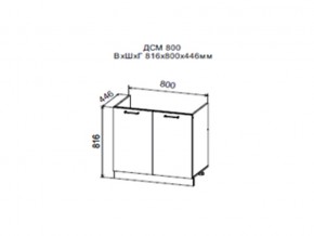 Шкаф нижний ДСМ800 под мойку в Дегтярске - degtyarsk.магазин96.com | фото